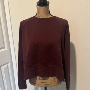 Nike Cropped, Oversized Sweatshirt, Maroon